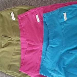 Sew Sassy Ruffle Capri- teal, Olive and fuschia